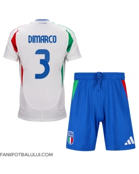 Italia Federico Dimarco #3 Echipament de Fotbal Replică European 2024 Copii Deplasare (+ Șorturi)